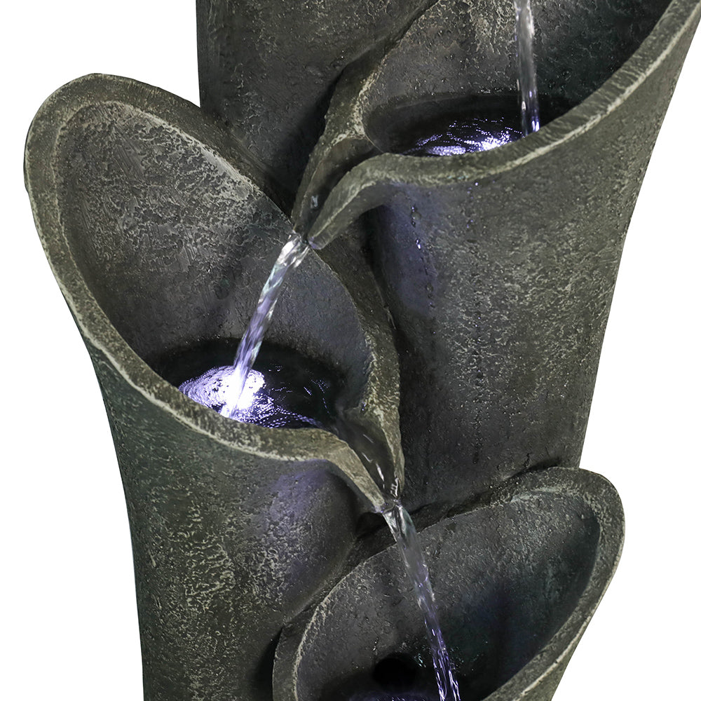 Four-layer LED light landscape garden water fountain