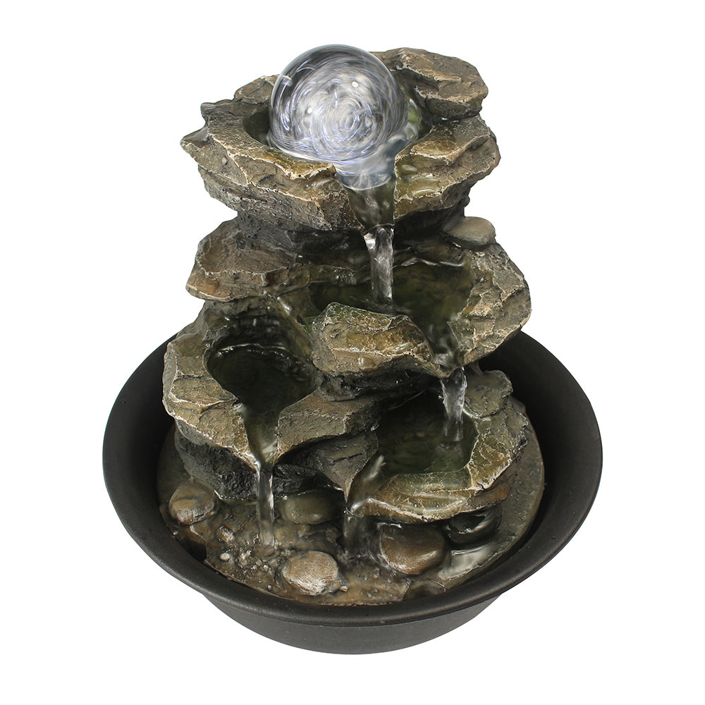 Desktop resin three-layer water feature ornaments