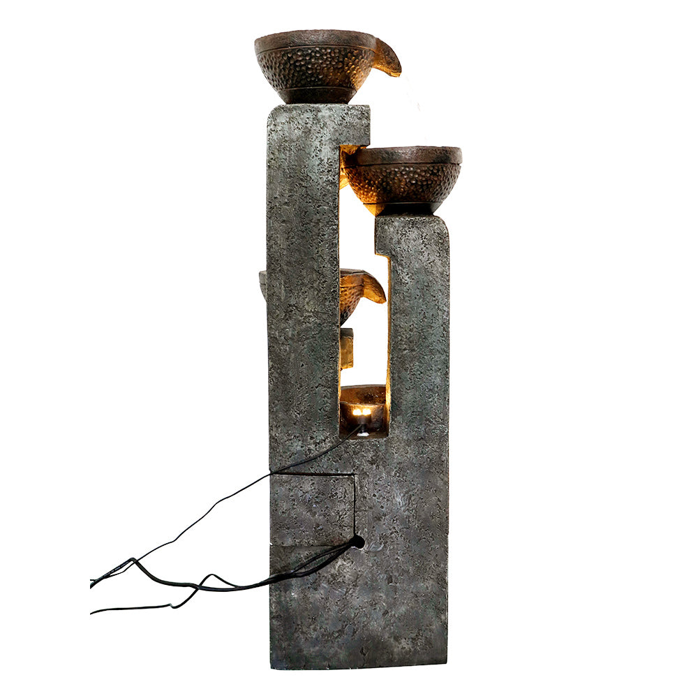 Four-layer warm light pot water fountain