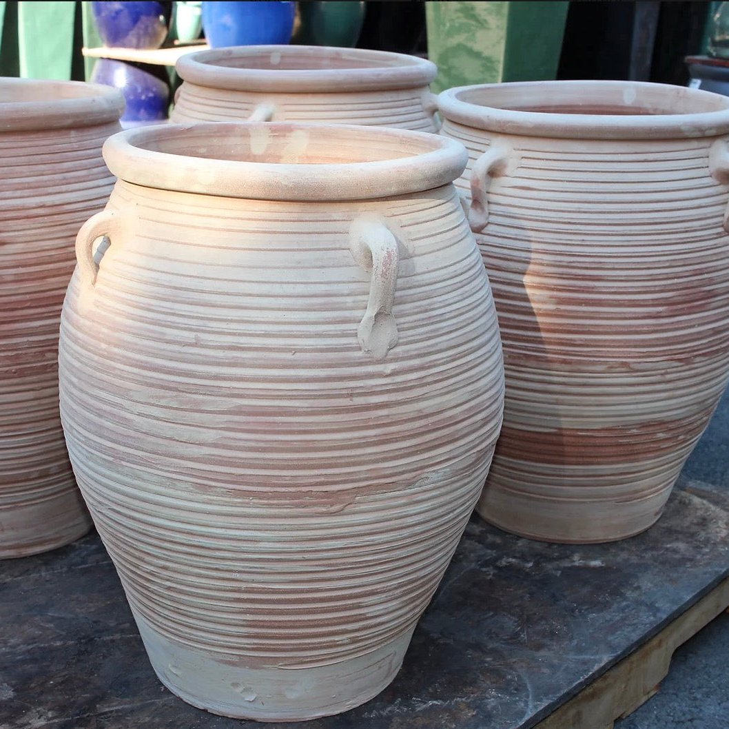 Planting pot-red ceramic pot