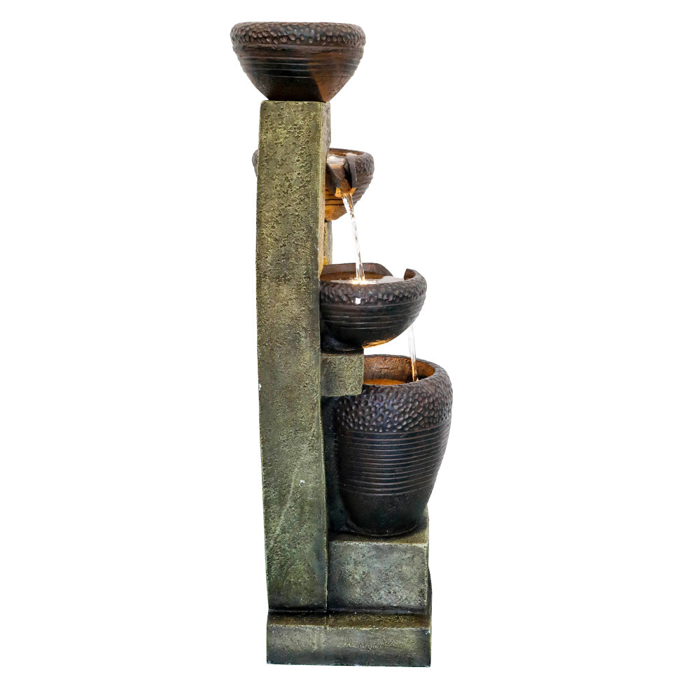 Four-layer basin warm light LED indoor and outdoor decorative water fountain
