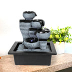Tabletop resin four-layer bowl-shaped water feature ornaments
