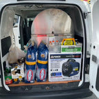 On-site lamb roast catering equipment prepared for Bay Area events
