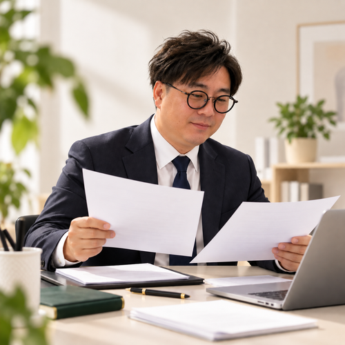 靠谱公证工作人员核对中国出生医学证明英文翻译文件 Landz certified translation specialist reviewing birth certificate documents