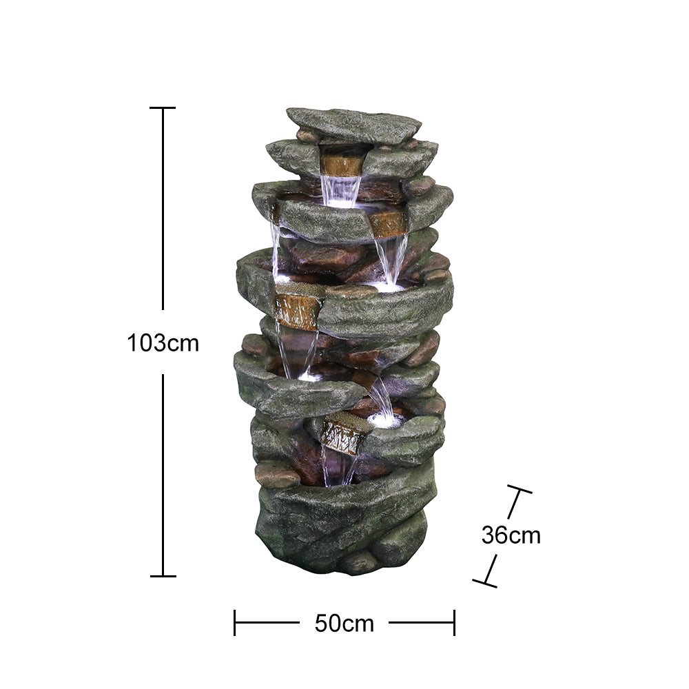 Outdoor resin material LED light five-layer waterscape
