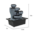 Tabletop resin four-layer bowl-shaped water feature ornaments