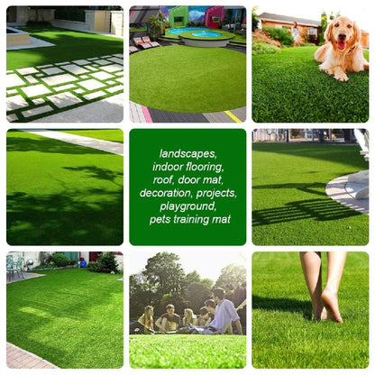 Artificial turf high simulation four-color grass silk custom size can be installed on site free estimate